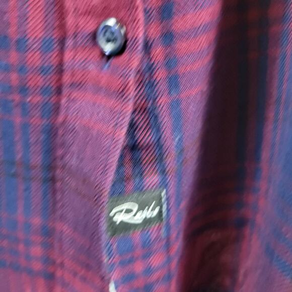 Rails Bianca Shirt Dress Currant Navy Plaid Small - Picture 9 of 11